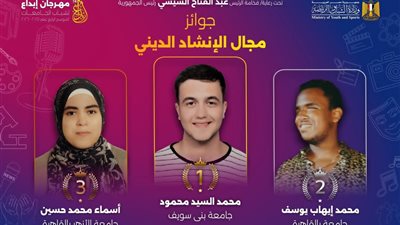 جامعة بني سويف تفوز بالمركز الأول في مسابقة الإنشاد الديني بـ 