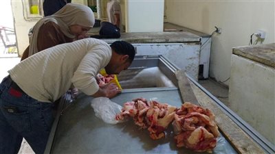  ضبط مخزن غير مرخص وبداخله أكثر من 1.4 طن دهون ولحوم فاسدة ببورسعيد