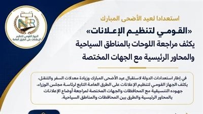 استعدادات مكثفة لتنظيم الإعلانات بالمناطق السياحية قبل عيد الأضحى