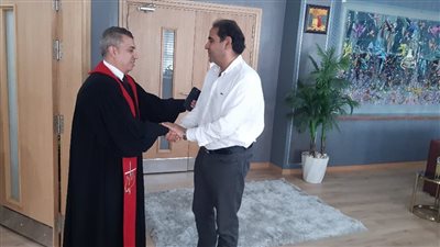 رئيس جامعة بورسعيد يستقبل وفد الكنيسة الإنجيلية للتهنئة بعيد الأضحى 