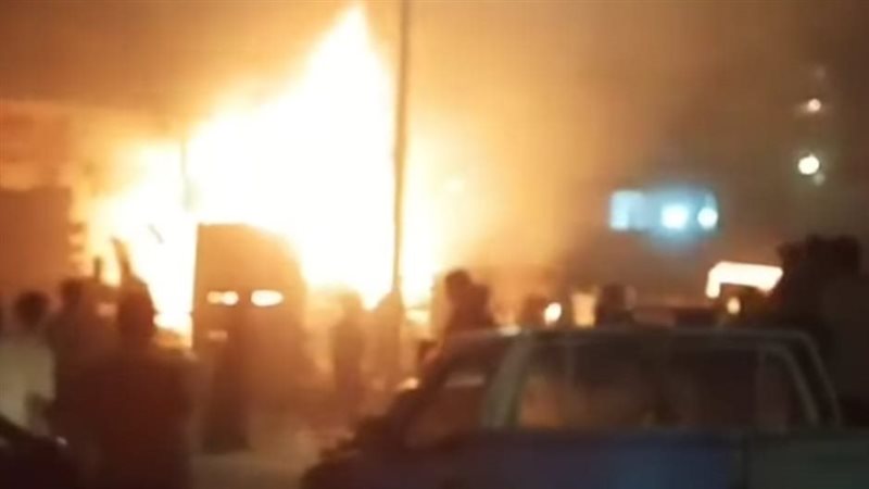 حريق بالعبور 
