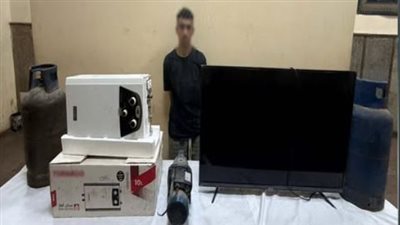 بحوزته شاشات وأنابيب.. القبض على المتهم  بسرقة الشقق بالسيدة زينب