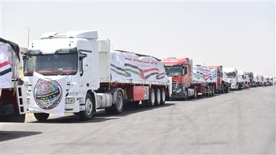 2000 طن مساعدات.. وزير التموين يطلق القافلة 18 إلى غزة 