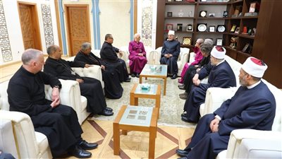 مفتي الجمهورية يستقبل وفد الكنيسة الأسقفية لتقديم التهنئة بعيد الأضحى المبارك