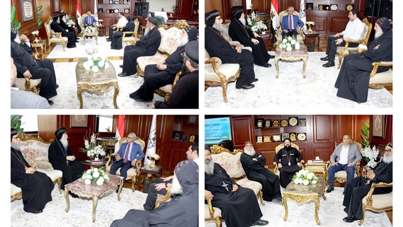 محافظ بنى سويف وقيادات