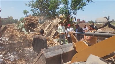 إزالات فورية لحالات التعدي على الأراضي الزراعية والمتغيرات المكانية بالمنوفية