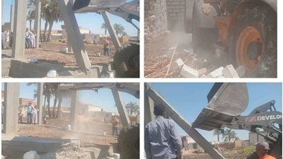 بنى سويف: إزالة 3 حالات تعدٍ على الأراضي الزراعية بمركز الفشن