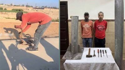 ضبط المتهم بسرقة حديد أعمدة الإنارة في الإسماعيلية وعميله سيء النية