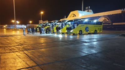 ميناء نويبع يستقبل أول أفواج حجاج البر العائدين من الأراضي المقدسة