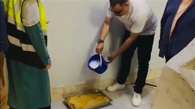 شاورما غير صالحة للاستهلاك الآدمي.. مشاهد إعدام كميات فاسدة بمطعم سوري