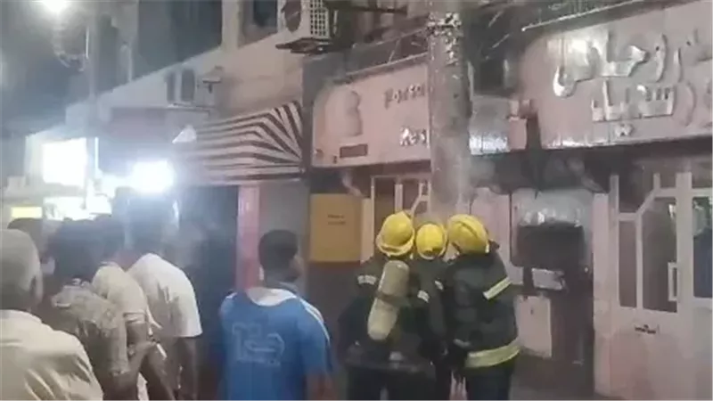 حريق مطعم بنجع حمادي