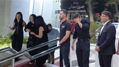 انهيار والدة سهام جلال وشقيقها في عزائها بالمعادي |صور