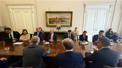 وزير المالية.. فى لقائه مع الرئيس التنفيذي لبنك «HSBC» بلندن
