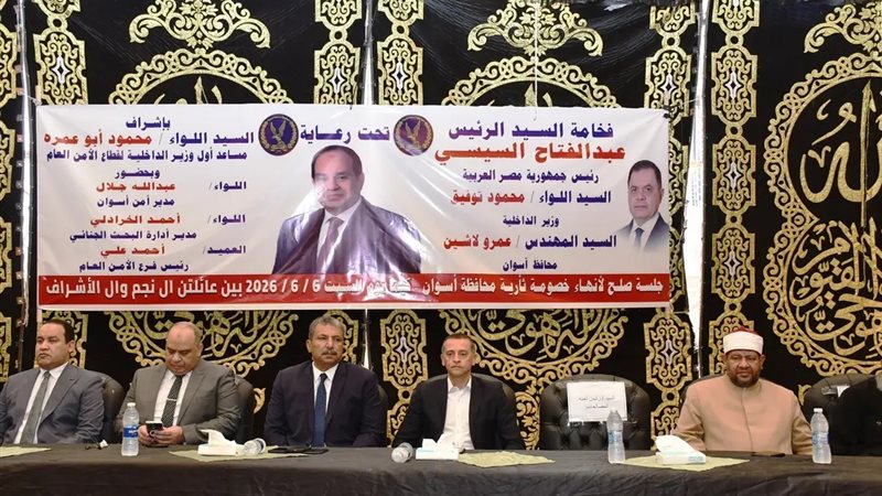 محافظ أسوان في جلسة