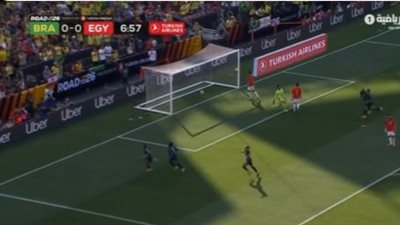 مصر والبرازيل.. هدف أول للسامبا في مرمى الفراعنة بخطأ فادح من مهند لاشين
