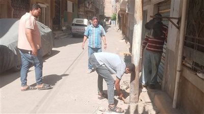  إصلاح عمود إنارة آيل للتآكل بشارع عفيفي بالمنوفية حفاظا على سلامة المواطنين