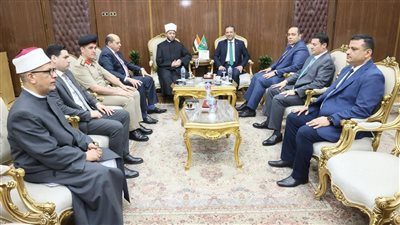محافظ المنوفية يستقبل وزير الأوقاف علي هامش إفتتاح المسجد القبلي بمنشأة سلطان