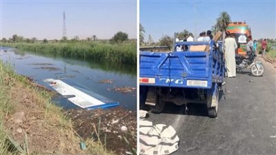 مصرع شخصين وإصابة ثالث في حادث تصادم أتوبيس وتروسيكل بالأقصر