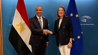 وزير الخارجية يبحث مع رئيسة البرلمان الأوروبي تعزيز الشراكة والتعاون الإقليمي