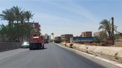 بطول ٢.٥ كم..الانتهاء من رصف ورفع كفاءة طريق ترعة فهمي بمنشأة القناطر