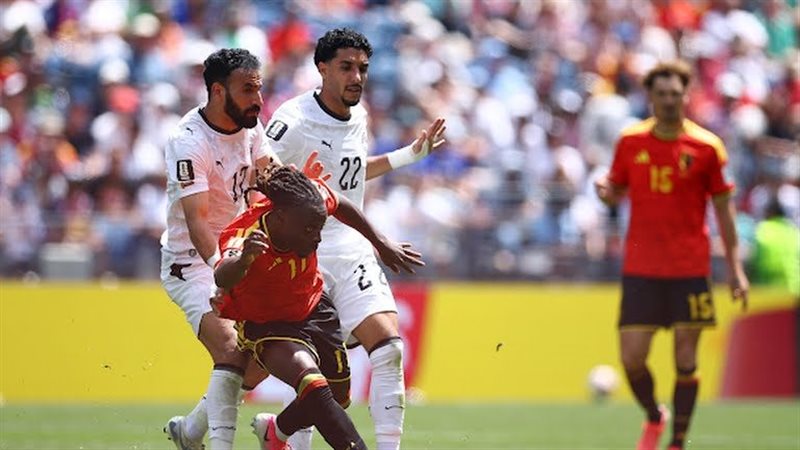 مباراة مصر وبلجيكا