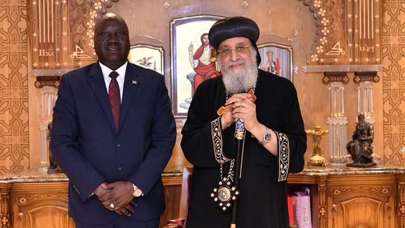  البابا تواضروس يستقبل  سفير جمهورية جنوب السودان