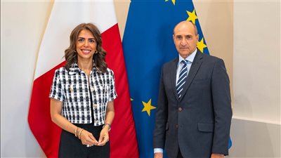 السفيرة المصرية شيماء بدوي تلتقى مع وزير خارجية مالطا وتهنئه بمنصبه الجديد