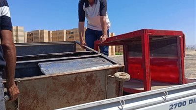 حملة مكبرة لإزالة إشغالات الباعة الجائلين بطريق مصر إيران في السويس