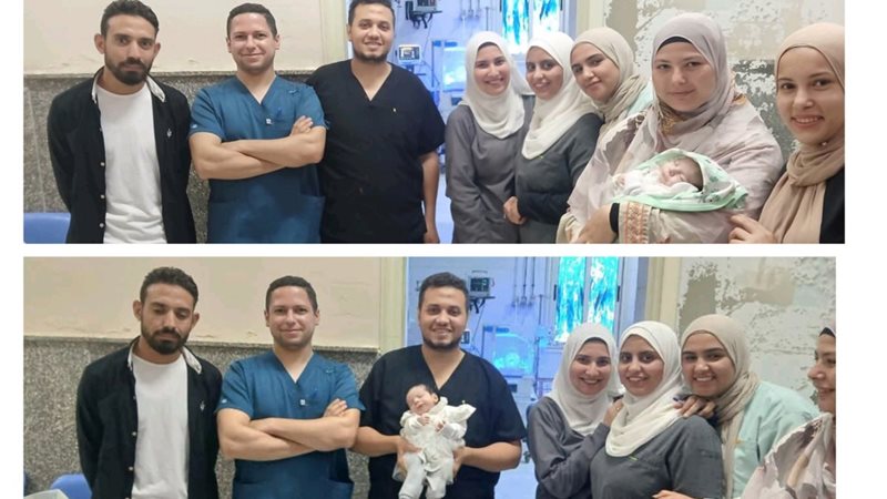 جانب من الفريق الطبي