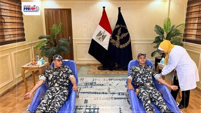 الدور المجتمعي في أبهى صوره.. مديرية أمن الفيوم تنظم حملة للتبرع بالدم 