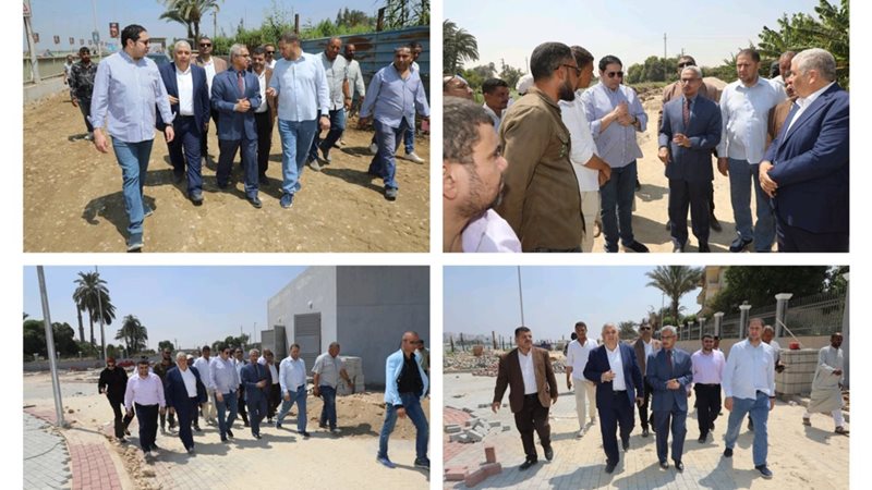 جانب من جولة محافظ بنى سويف ونائبه والسكرتير العام للمشروع 