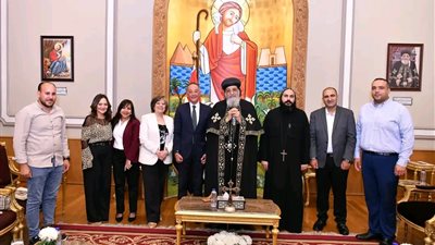 البابا تواضروس يستقبل الرئيس التنفيذي للمتحف الكبير ووزير الأوقاف الكوردستاني