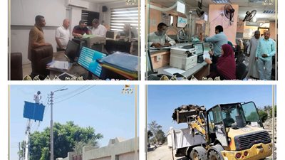 إزالة 10 تعديات ورفع 305 حالات إشغال بناصر بنى سويف|صور