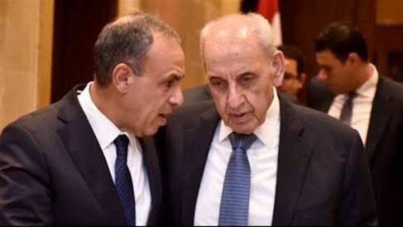 وزير الخارجية مع رئيس البرلمان الإيراني 