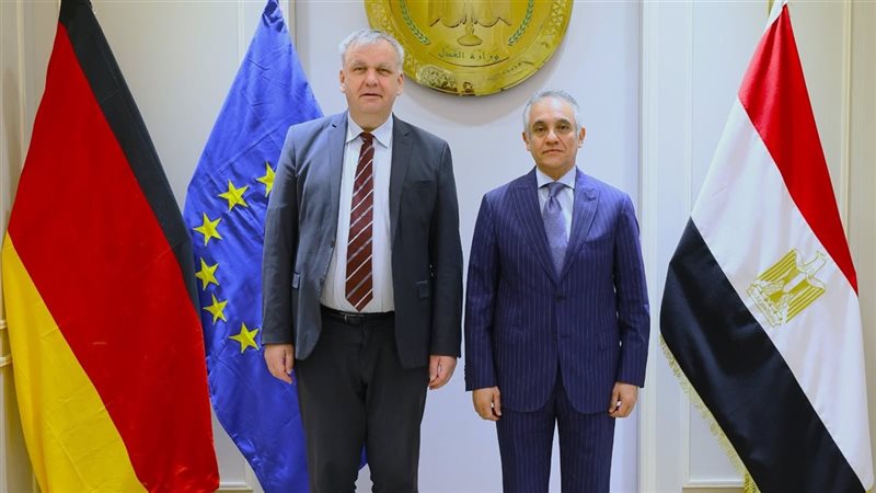 وزير العدل يستقبل سفير جمهورية ألمانيا الاتحادية بالقاهرة