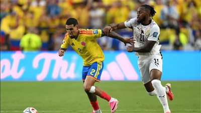 نتيجة وأهداف مباراة كولومبيا وغانا الشوط الثاني (1-0) في كأس العالم 2026