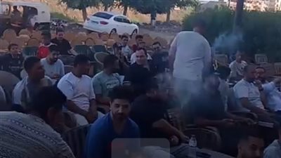 احتفالات صاخبة في دمياط بعد نهاية الشوط الأول بتقدم مصر على الأرجنتين