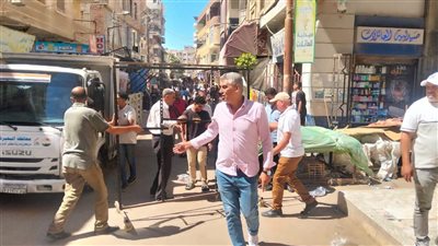 إزالة 263 مخالفة إشغال طريق خلال حملة  بكفر الدوار بالبحيرة