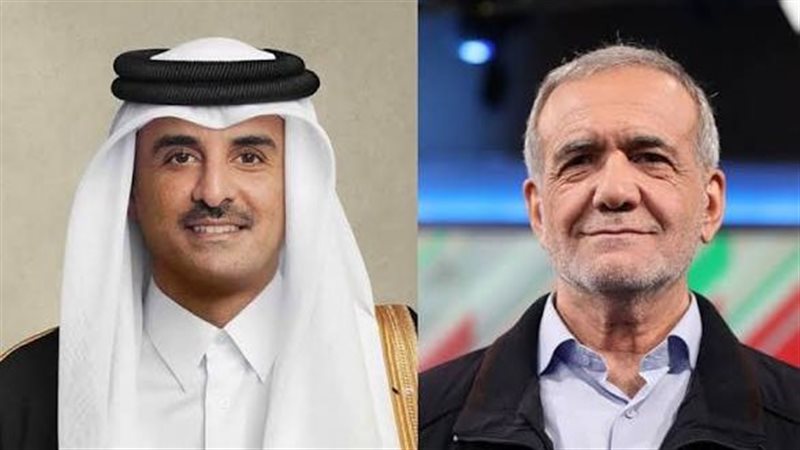 بزشكيان وأمير قطر