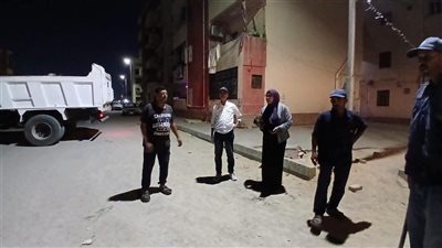 حملات مكثفة للنظافة وصيانة الإنارة بمنطقة مبارك 2 في حي فيصل
