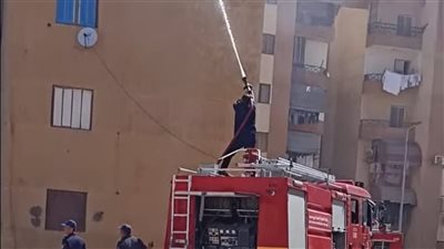 الشقة اتفحمت.. حريق وحدة سكنية بالحي الاماراتي في بورسعيد