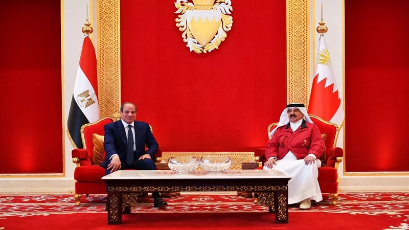 الرئيس السيسي وملك البحرين