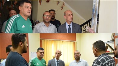 رئيس جامعة بني سويف يتفقد مبنى إدارة رعاية الشباب لمتابعة أعمال التطوير