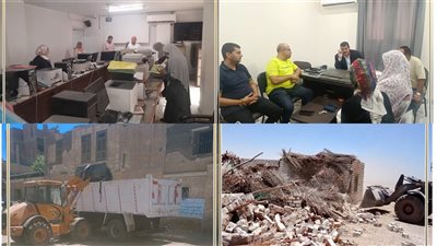 رفع وإزالة 327 حالة إشغال متنوع بمركز الفشن وإزالة حالات تعد بقري بنى سويف