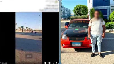 ضبط قائد سيارة ملاكي بعد استعراضه بالطريق العام بـ قنا