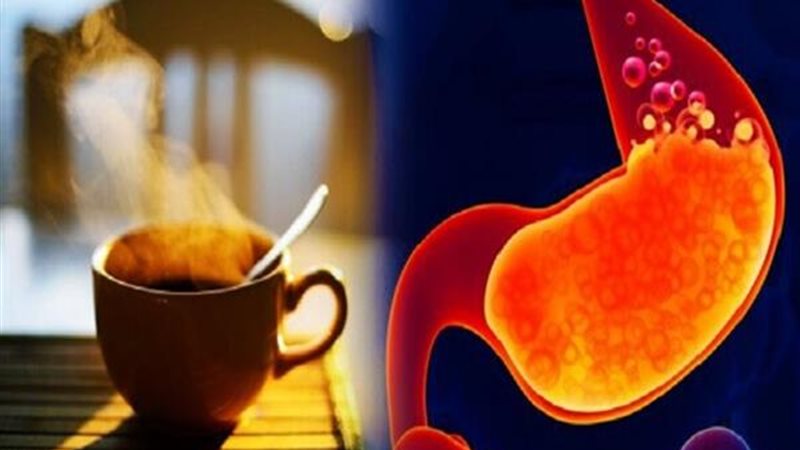 شرب القهوة على معدة