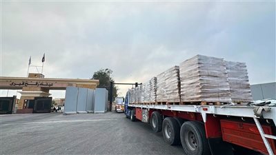 بحمولة نحو 2,164 طن.. الهلال الأحمر المصري يدفع بقافلة «زاد العزة» 239
