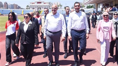 وزير الرياضة ومحافظ الإسكندرية يشهدان بداية احتفالية اليوم الرياضي العربي 