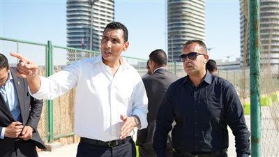 وزير الشباب والرياضة ورئيس جهاز مدينة العلمين الجديدة يتفقدان المنشآت الرياضية