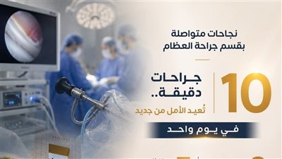 10 جراحات عظام دقيقة في يوم واحد داخل مستشفى الكرنك الدولي بالأقصر
